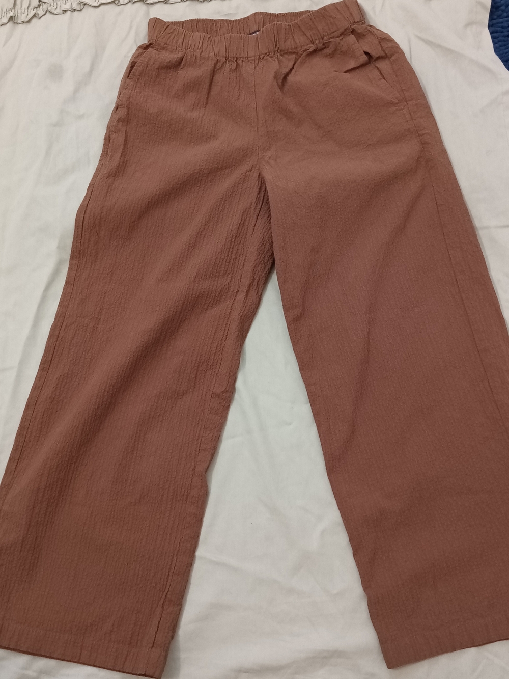 Eileen Fisher Wide-Leg Cotton Blend Elastic Waistband XXS Dark Taupe